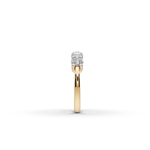 แหวนเพชรแล็บทรงกลมเจียระไนบริลเลียนต์ 5 เม็ด น้ำหนัก 1.50 กะรัต ทอง 18K/14K หรูหรา สำหรับผู้หญิง สวมใส่ในงานหมั้น - Product Image 3
