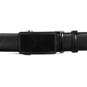 Cinturón de alta calidad personalizado a granel de fábrica para hombre, cinturón de trinquete de cuero de vaca genuino de 3,5 cm, cinturón de cuero de grano completo automático para vestido - Product Image 2