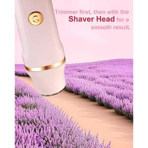 Maquinilla de Afeitar Eléctrica Recargable de Una Sola Cuchilla, Afeitadora Indolora con Cuchilla de Cerámica Reemplazable para Mujeres, para Depilación de Piernas, Bikini y Vello Púbico - Product Image 1