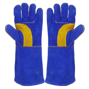 Los mejores guantes de soldadura de cuero dividido de piel de vaca personalizados, Palma de Hockey, nuevos guantes de cuero transpirables, la mejor protección de seguridad para las manos para hombres - Product Image 1