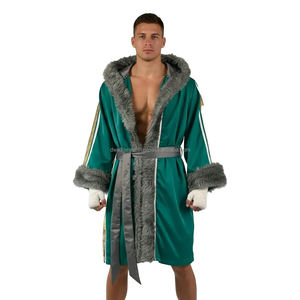Fabricante de batas de boxeo con logotipo personalizado, proveedor de ropa de boxeo premium con capucha de satén para el ring. - Product Image 1