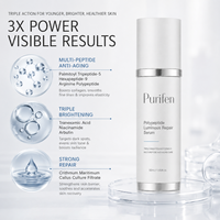 Sérum Peptidique 3-en-1 Anti-Âge Éclaircissant Réparateur de Barrière Cutanée à la Niacinamide, Acide Tranexamique et Fenouil Marin – Sérum Visage Hydratant et Éclatant
