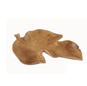 Plato de madera con forma de hoja elegante de diseñador acabado natural para servir comida de desayuno USO hecho a mano personalizado a granel - Product Image 4