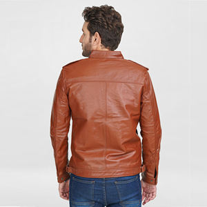 Chaqueta de cuero de invierno para hombre de nuevo estilo con tela de lona tamaño personalizable y color impermeable y transpirable - Product Image 2
