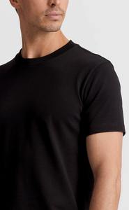 Conception personnalisée respirant moins cher t-shirts design unique manches longues col rond couleur noire T-shirts pour hommes de marque - Product Image 2