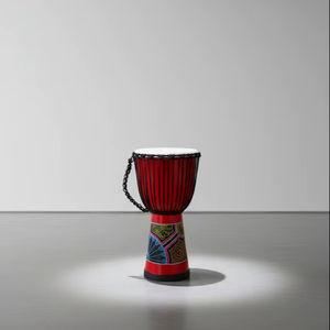 Tambor Djembé Africano Tradicional Clásico Profesional SOLOBEAT, Cuerpo de Madera Hecho a Mano, Parche de Piel de Cabra Natural, Tambor de Percusión - Product Image 4