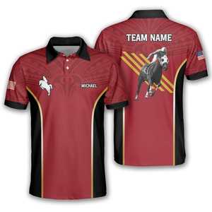 Polo de equitación de secado rápido, camiseta ecuestre cómoda de tela elástica ligera que absorbe la humedad para eventos deportivos - Product Image 1