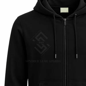 Sweats à capuche zippés pour hommes en tissu polaire de haute qualité, vêtements décontractés pour l'extérieur, vente directe d'usine - Product Image 6