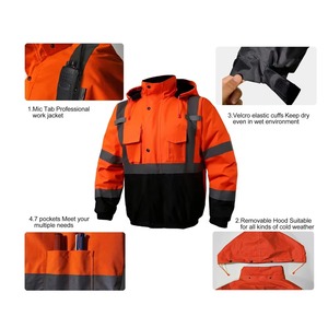 Chaqueta de Seguridad Protectora Transpirable y Duradera de Alta Visibilidad con Certificación CE, Ropa de Trabajo de Secado Rápido para Exteriores para Hombre - Product Image 4