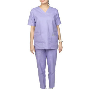 Costume de gommage uniforme unisexe pour médecins infirmières esthéticiennes et personnel de spa tenue confortable professionnelle en tissu d'entretien facile - Product Image 1