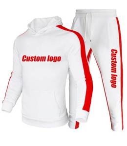 M & F Logo personnalisé survêtement pour hommes 100% polyester été col à capuche motif solide écologique - Product Image 3