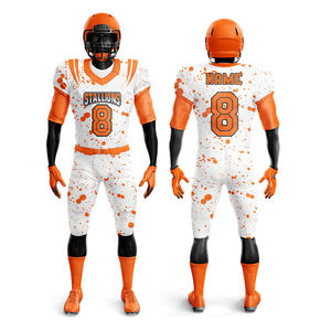 Uniformes de football américain courts respirants personnalisés en gros, twill de tackle, sublimation, impression à l'écran, broderie personnalisée - Product Image 1