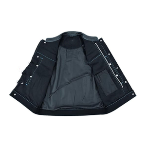 Chaleco de cuero con cuello en V de lana de primera capa personalizado para hombre 2025, traje de diseño transpirable, chaleco informal de piel de vaca para Otoño e Invierno - Product Image 6