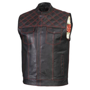 Chaleco de Cuero Personalizado de Última Moda para Hombre, Transpirable, de Alta Calidad, Venta al por Mayor, Chaleco de Cuero para Hombre para Todas las Temporadas - Product Image 4