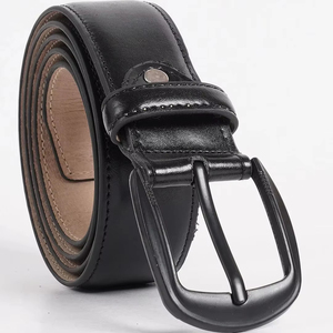 Ceinture habillée de luxe personnalisée de haute qualité pour hommes Ceinture en cuir OEM à boucle ardillon en alliage de cuir véritable - Product Image 1