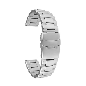 Correa de Reloj Inteligente GD476 Unisex de Acero Inoxidable Plateado, Transpirable, Resistente al Agua, con Logotipo Personalizado, Ligera y Suave, de 20-22 mm, Accesorios para Relojes Inteligentes - Product Image 1