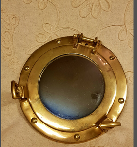 Espejo de Latón Macizo de Alta Calidad Estilo Vintage, Decoración Náutica Marítima para Pared - Ventana Elegante y Hermosa - Product Image 1