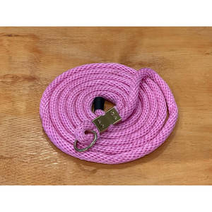 Cuerda de plomo de caballo de 10 pies de largo, 5/8 pulgadas de espesor, nailon suave y duradero, anillo en D Chapado en latón rosa, extremo termosellado resistente - Product Image 2