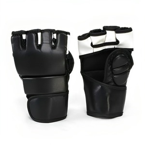 ถุงมือฝึกซ้อม MMA แบบครึ่งนิ้วหนังแท้สั่งทำขายส่ง พร้อมคุณสมบัติซับเหงื่อและสายรัดแบบ Hook & Loop สำหรับการชกมวย - Product Image 5