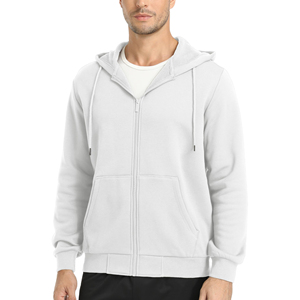 Nouveau élégant à la mode respirant confortable plaine blanc unisexe vêtements décontractés hommes Slim Fit sweats à capuche personnalisés 100% coton polaire - Product Image 2