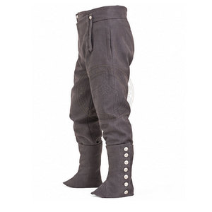 Pantalón Clásico Estilo Napoleónico, Inspirado en el Período de la Guerra, de Lona Recta, Ligero, Ecológico, con Costuras Impecables y Cintura Estructurada - Product Image 3