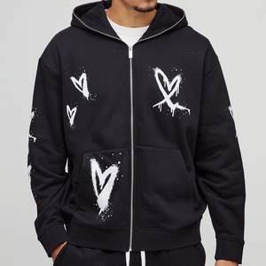 Vente en gros de sweats à capuche décontractés avec logo personnalisé pour hommes sweats à capuche d'hiver respirants et écologiques Streetwear sweats à capuche imprimés décontractés pour hommes - Product Image 4