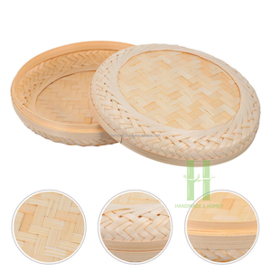 Cesta de almacenamiento tejida de bambú natural con forma rectangular para cocina, comedor y sala de estar, embalaje OEM para uso de alimentos de Vietnam - Product Image 4