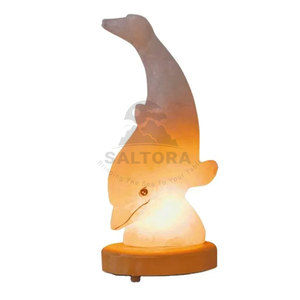Meilleure qualité lampe à sel en forme de dauphin 100% pur sel de l'Himalaya lampe à sel en forme de dauphin à vendre - Product Image 6