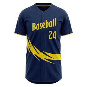 เสื้อเบสบอลอเมริกันแบบสั่งทำพิเศษ คุณภาพดีที่สุด พิมพ์ชื่อ หมายเลข ทีม สไตล์ โลโก้ ของคุณ  ผ้าโพลีเอสเตอร์/คอตตอน สำหรับซอฟต์บอล - Product Image 1
