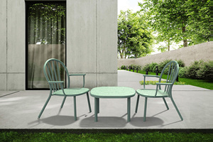 Sillas de exterior de metal para patio, juego de bistró - Product Image 4