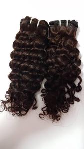Venta al por mayor 100% Natural Humano Remy Extensiones de Cabello Indio Doble Dibujado Rizado Recto Estilo de Onda de Agua Suave Trenzado - Product Image 2