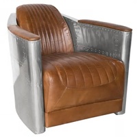 Canapé moderne de style luxueux inspiré d'un avion aviateur pour la maison et le bureau Fauteuil d'hôtel au design capitonné de style Tomcat