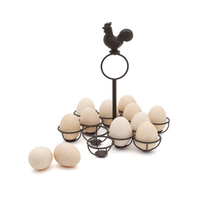 <b>Egg</b> Holder for Gathering Fresh <b>Eggs</b>, Farmhouse Bronze Metal Rack <b>Storage</b> 12 <b>Eggs</b> - Product Image 1