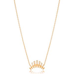 Colgante de plata de ley 925 con piedra de circón, colgante elegante con forma Irregular - Product Image 6