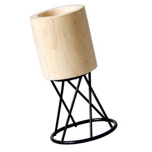 Portavelas de madera ecológico elegante con marco de Metal de alambre para decoración de bodas o eventos soporte de vela de iluminación elegante - Product Image 3