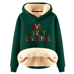 Sudaderas con capucha de estilo de tendencia para mujer, jersey con tema navideño, Sudadera con capucha estampada para mujer, sudaderas transpirables antiarrugas para mujer - Product Image 2