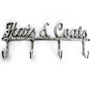 Brass <b>Adhesive</b> Hats And Coats <b>Hook</b> With Stylish Design Perfect For Bathroom <b>Wall</b> And Home Best Use Product Silver Plated - Product Image 1