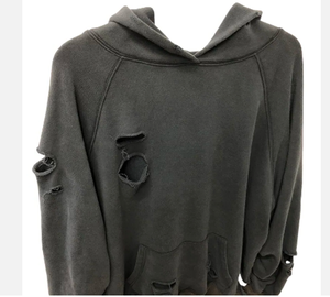 Derniers sweats à capuche thermiques Hip Hop pour hommes conçus sur mesure Vintage Stone Acid Wash avec impression numérique Style vieilli - Product Image 5