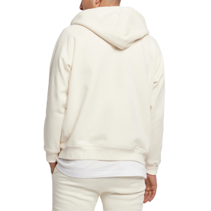 Sweat à capuche d'hiver zippé décontracté pour hommes coupe régulière forme droite motif solide polyester/coton tissu tricoté col à capuche - Product Image 3