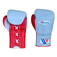 Guantes de Boxeo Profesionales Personalizados de Cuero con Cierre de Cordones Ligeros de Secado Rápido para Pedidos al por Mayor