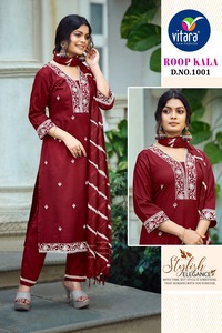 Vêtements ethniques indiens pakistanais qualité coton lourd tissu flammé Kurti Viscose Modal Sibori imprimé Dupatta bas coton coton - Product Image 3