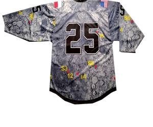 Logo personnalisé matériel sergé brodé maillot de hockey sur glace tenue d'équipe ensemble d'uniformes sportifs - Product Image 3