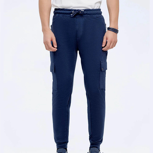 High Quality Wholesale Men's Custom Canvas Straight 100% Cotton Regular Fit Joggers Breathable <b>Elastic</b> <b>Waist</b> Cargo Pockets Low - Product Image 1