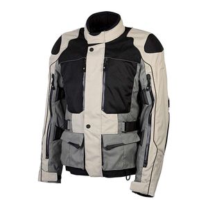 Paneles de cuero genuino impermeables a prueba de viento para hombres de alta calidad, chaquetas de motocicleta Cordura textiles duraderas - Product Image 1