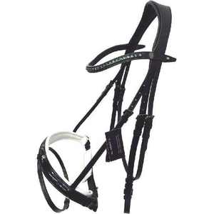 Licou de cheval en cuir noir de qualité supérieure confortable doux rembourré matériel en laiton Durable facile réglable licou d'équitation - Product Image 1