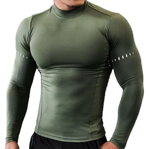 เสื้อรัดกล้ามเนื้อแขนยาวสำหรับผู้ชาย ขายส่ง แห้งเร็ว สกรีนโลโก้ได้ เหมาะสำหรับออกกำลังกาย วิ่ง และฝึกซ้อม - Product Image 1
