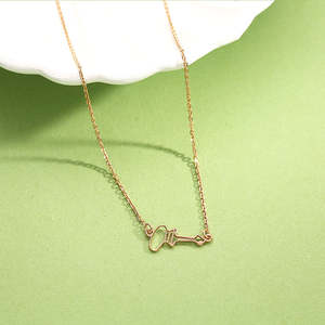 Collier moderne avec pendentif en forme de cœur en or - Product Image 6
