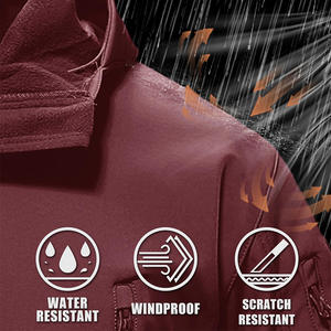 Vêtement en tissu doux au toucher, meilleur produit, matériau chaud, poches extérieures avec couvercle, veste de randonnée imperméable à capuche - Product Image 4