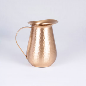 Jarra de Agua Clásica de Cobre Pulido con Asa Curva y Tapa Hermética para Almacenamiento de Agua Pura y Saludable - Product Image 6