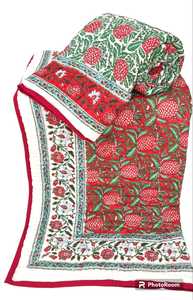 100% coton traditionnel fait à la main couette main bloc imprimé réversible et confortable léger reine taille coton couette - Product Image 2